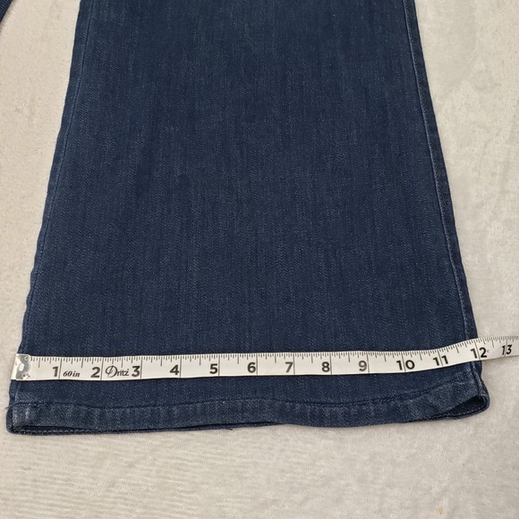 Democracy Womens 14 (32) "Ab"solution Wide Leg Cropped Jeans Dark Wash High Rise - Picture 3 of 11